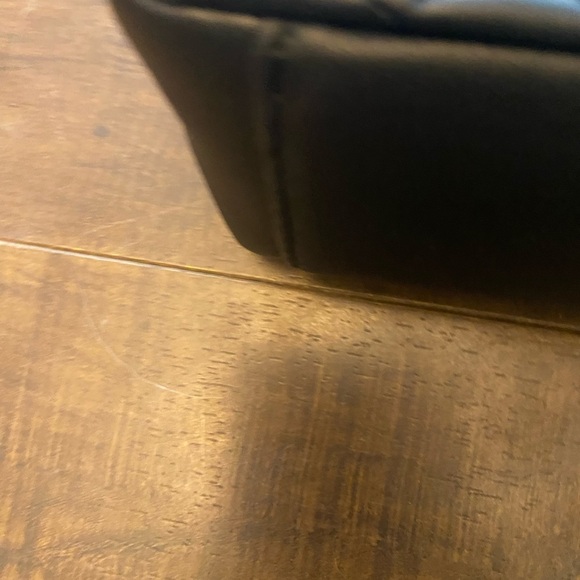 Black Quilted Shoulder Bag with Gold and Pearl Accents - Picture 12 of 12